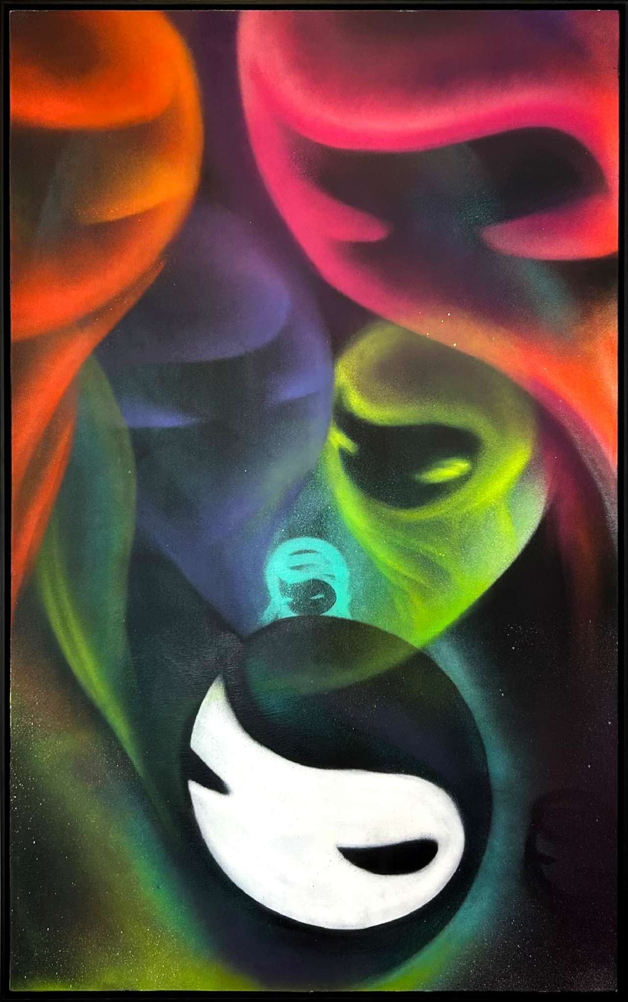 Xapiri, 2025, spray paint on canvas