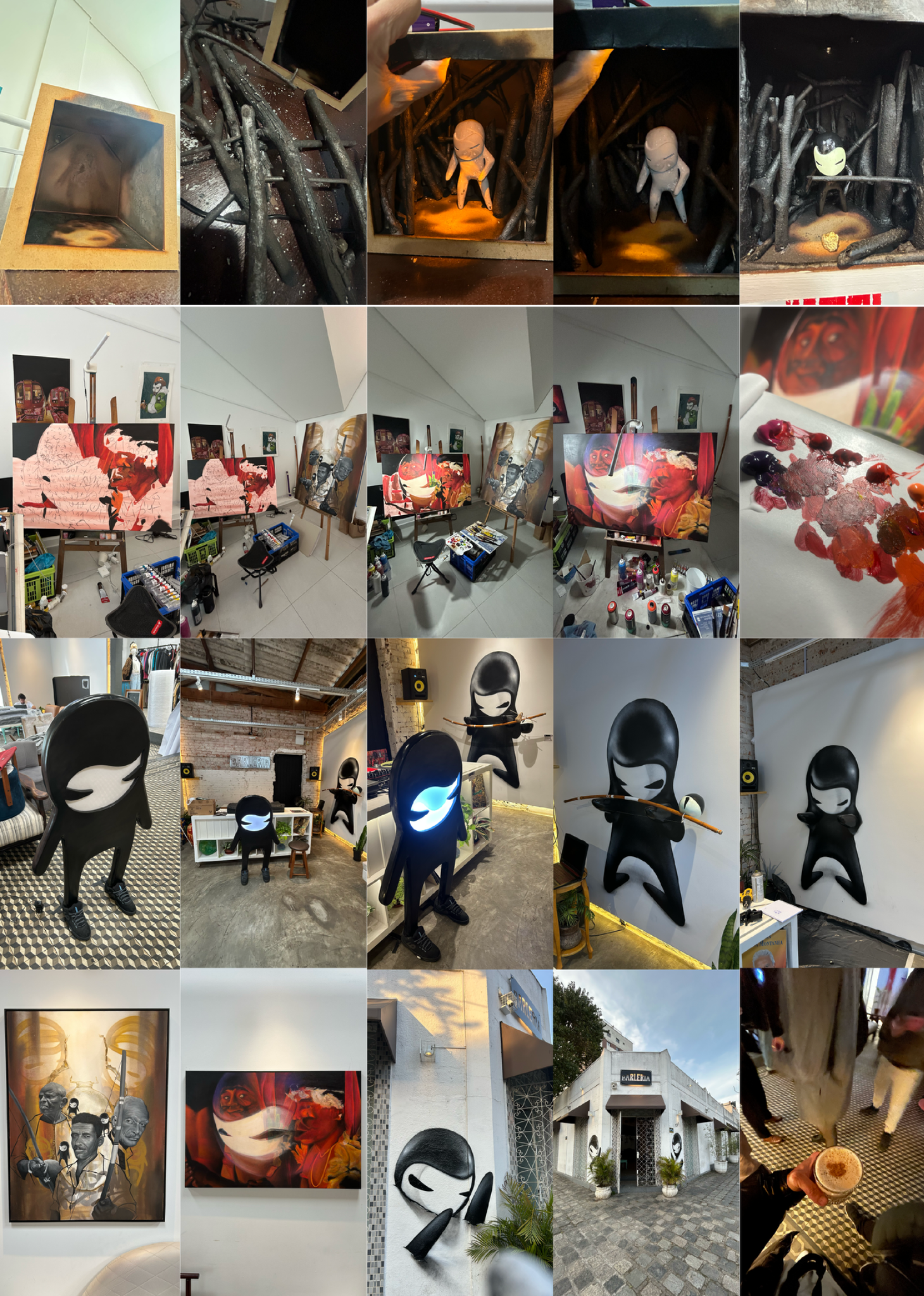 Studio process collage one