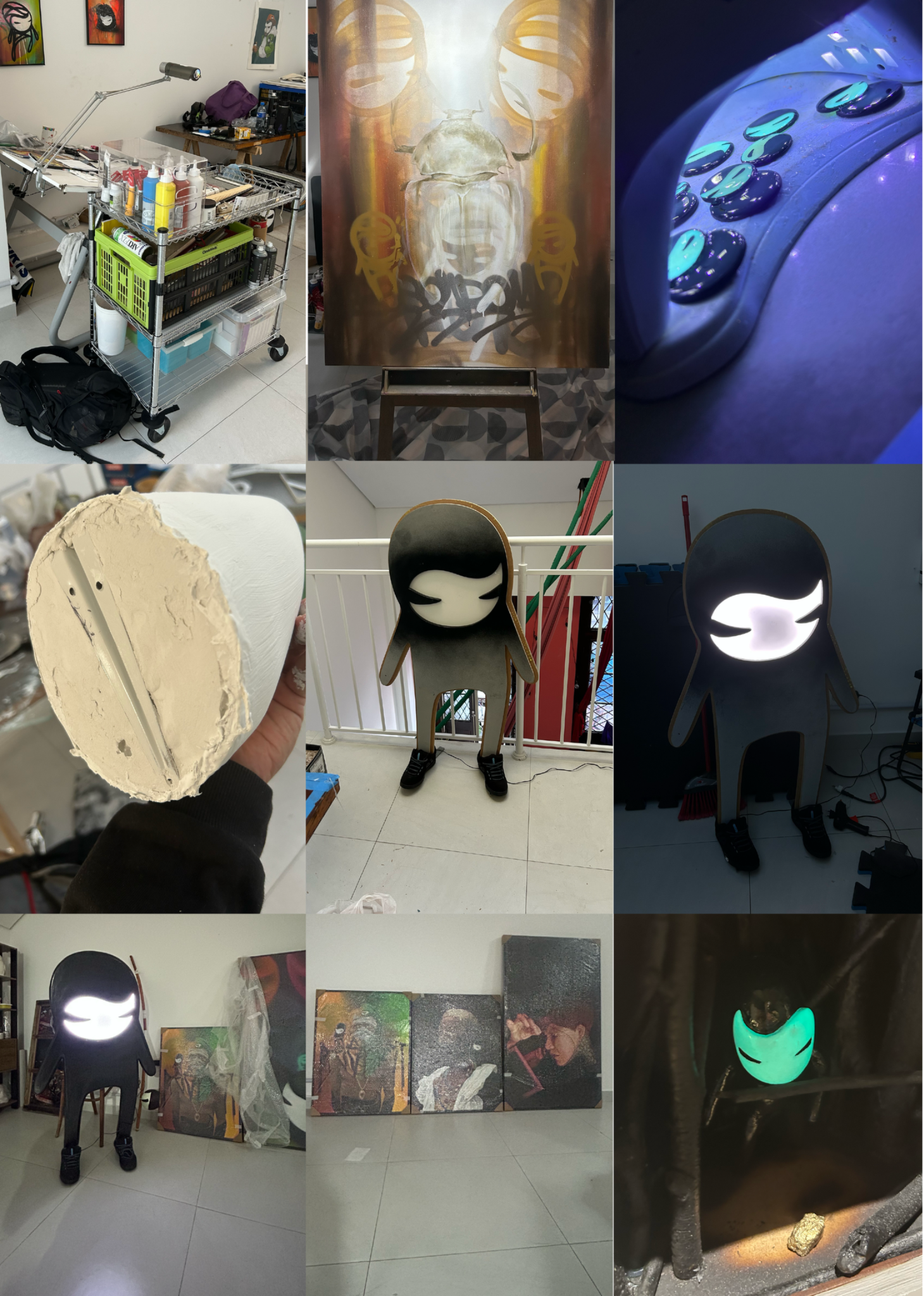 Studio process collage two